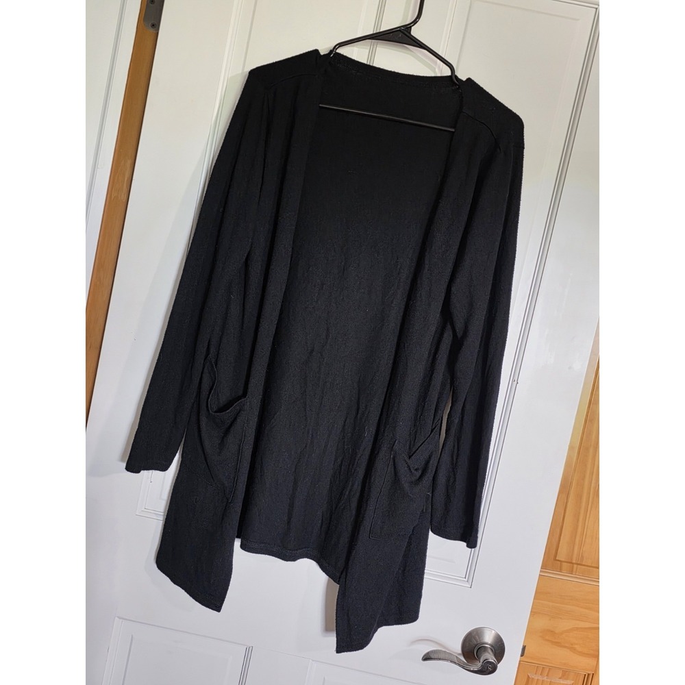 Zyia Active Womens XS Black Long Sleeve Cardigan Slip on Cover Sweater pockets